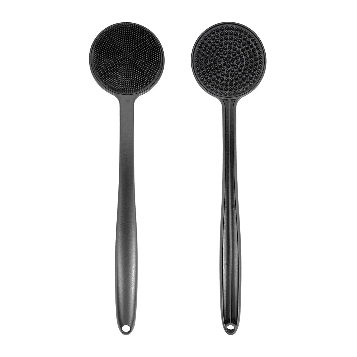 Long Handle Bath Brush and Shampoo Brush Set - Exfoliating Body Scrubber & Scalp Massage Brush for Shower, Bath & Skin Care (2-P - Cozy & Co. Market