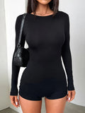 Long Sleeve Ruched Active Romper - Cozy & Co. Market
