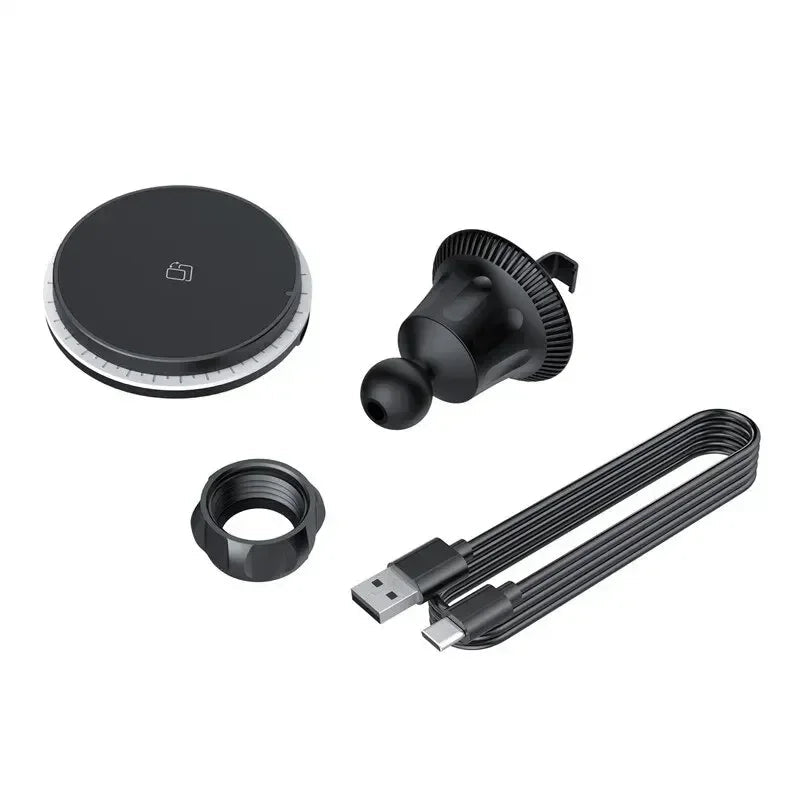 Magnetic Car Wireless Charger RGB For iPhone12 13 14 15 16 17 Pro Max Macsafe Car Phone Holder Stand Mount Fast Charging Station - Cozy & Co. Market
