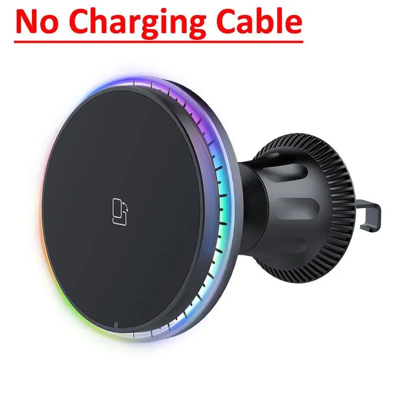 Magnetic Car Wireless Charger RGB For iPhone12 13 14 15 16 17 Pro Max Macsafe Car Phone Holder Stand Mount Fast Charging Station - Cozy & Co. Market