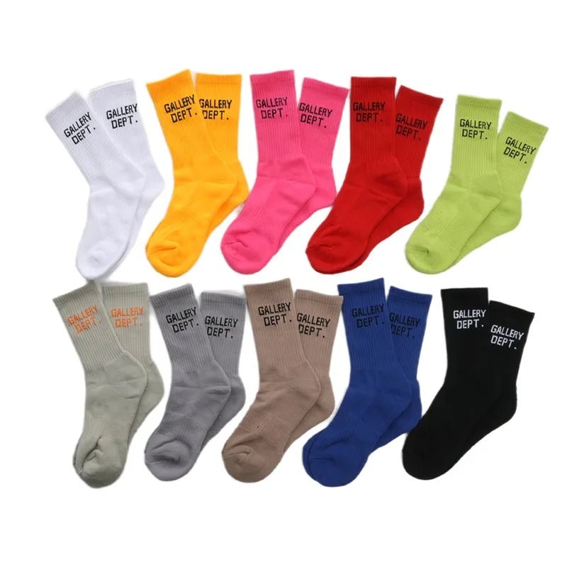 Men Women Graffiti Letter Street Art Socks Autumn Winter Cotton Towel Bottom Crew Length Breathable Casual Athletic Wear - Cozy & Co. Market