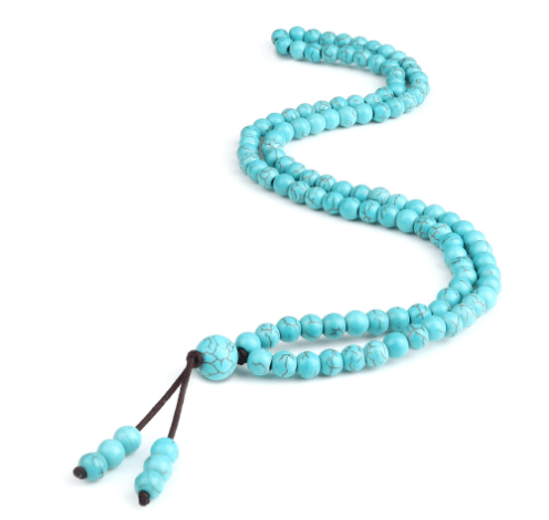 Men's Natural Stone Malachite 108 Beaded Necklace - Cozy & Co. Market