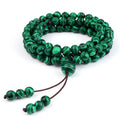 Men's Natural Stone Malachite 108 Beaded Necklace - Cozy & Co. Market