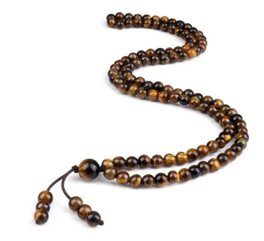 Men's Natural Stone Malachite 108 Beaded Necklace - Cozy & Co. Market