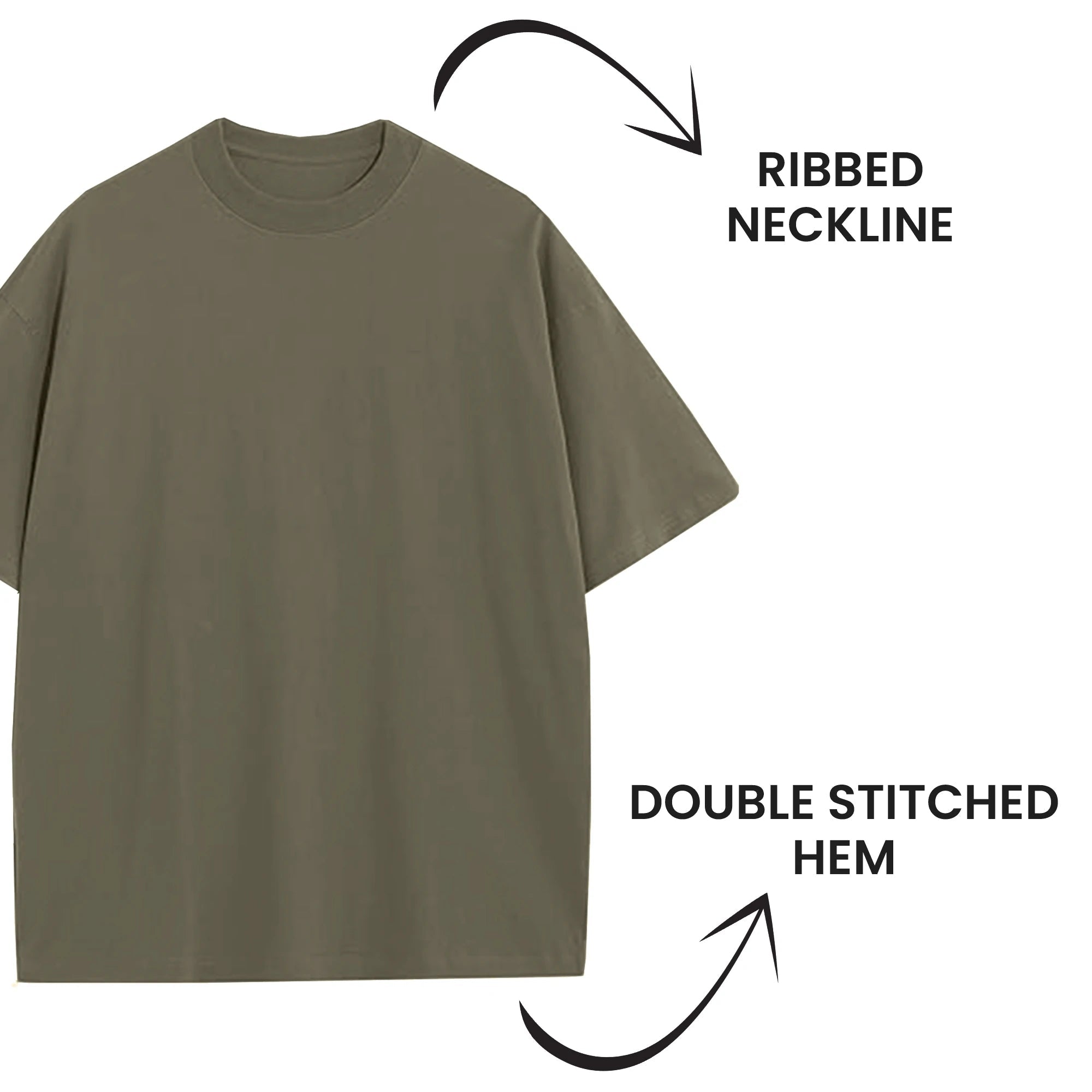Men's Oversized 100% Cotton Knitted Crew Neck Short Sleeve Heavyweight Loose Fit Solid Pattern Eco-Friendly Vintage Plain Tee - Cozy & Co. Market