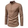 Men's Slim Fit Long Sleeve Cotton Polyester Shirt - Autumn Casual Business Blouse Top (Custom Logo Available) - Cozy & Co. Market
