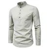 Men's Slim Fit Long Sleeve Cotton Polyester Shirt - Autumn Casual Business Blouse Top (Custom Logo Available) - Cozy & Co. Market