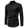 Men's Slim Fit Long Sleeve Cotton Polyester Shirt - Autumn Casual Business Blouse Top (Custom Logo Available) - Cozy & Co. Market