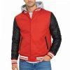 Men's Streetwear Winter Windproof Thick Solid Color Hooded Varsity Jacket Finished Covered Button Closure Detachable Hood 100% - Cozy & Co. Market