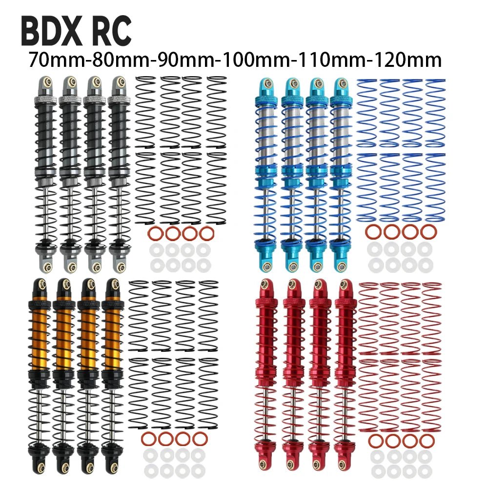 Metal 70mm 80mm 90mm 100mm 110mm 120mm Shock Absorber Oil Damper for 1/10 RC Crawler Car Axial SCX10 AXI03007 RBX10 D90 TRX4 - Cozy & Co. Market
