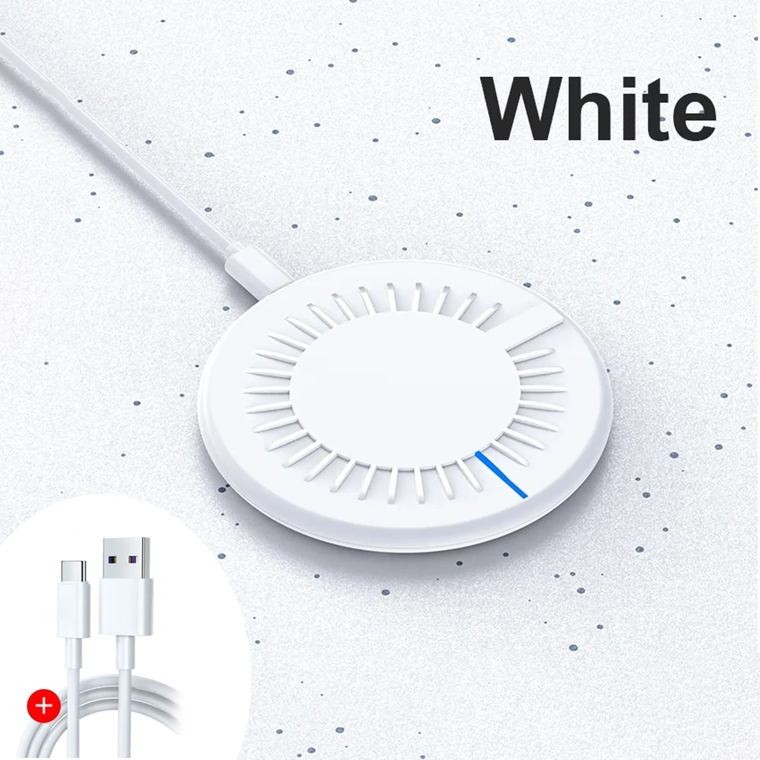 Metal Wireless Charger Pad Led Light for iPhone 17 16 15 14 13 12 Pro Max Samsung S25 Xiaomi Mini Fast Wireless Charging Station - Cozy & Co. Market