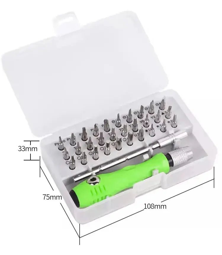 Mini 32-in-1 Precision Screwdriver Set Magnetic Phillips Bits Multifunctional Hand Repair Tool Kit for Phone Watch Glasses PC - Cozy & Co. Market