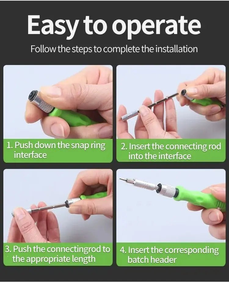 Mini 32-in-1 Precision Screwdriver Set Magnetic Phillips Bits Multifunctional Hand Repair Tool Kit for Phone Watch Glasses PC - Cozy & Co. Market