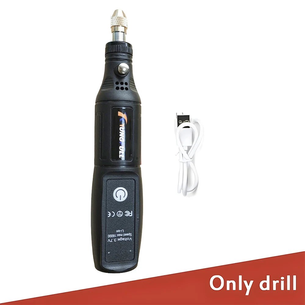 Mini Electric Drill USB Wireless Mini Handheld Drill Rotary Tool Woodworking Engraving Pen Dremel Tools for Jewelry Metal Glass - Cozy & Co. Market
