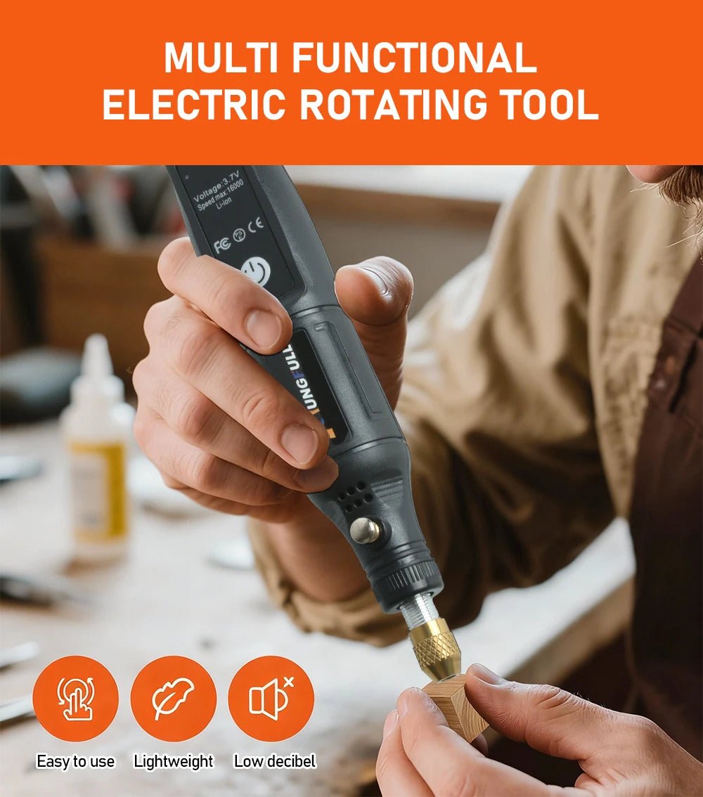 Mini Electric Drill USB Wireless Mini Handheld Drill Rotary Tool Woodworking Engraving Pen Dremel Tools for Jewelry Metal Glass - Cozy & Co. Market