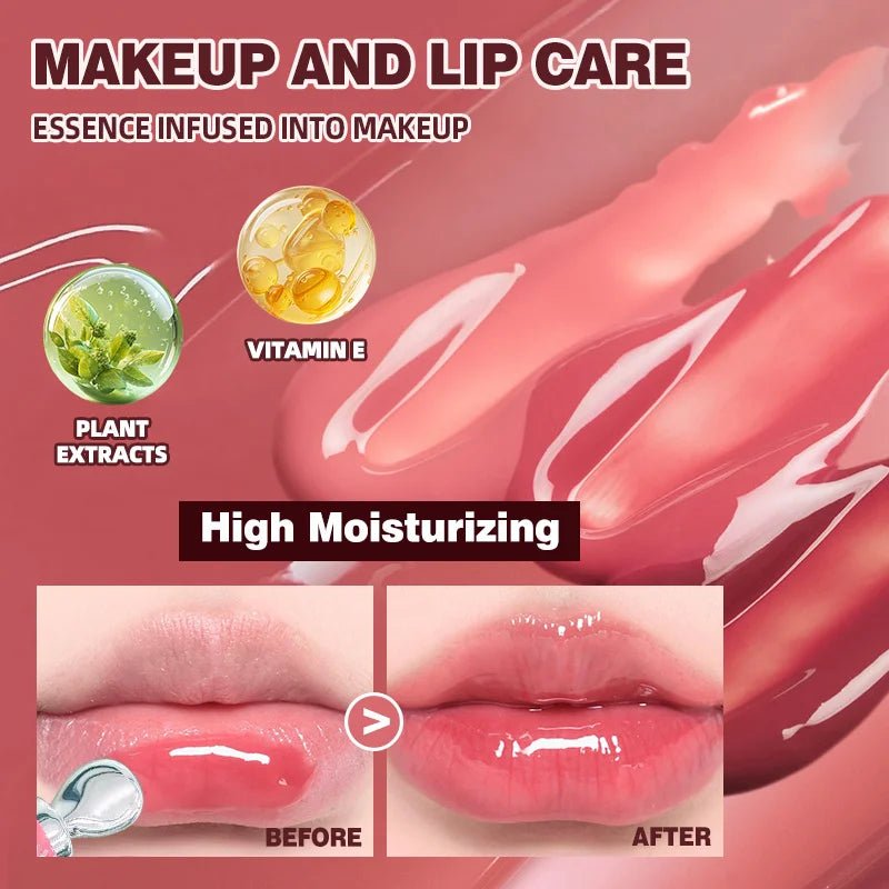 Moisturizing Lip Lotion Essence Volumizing Lip Glaze Women's Moisturizing and Moisturizing Natural Lip Gloss Hydrating Lip Gloss - Cozy & Co. Market