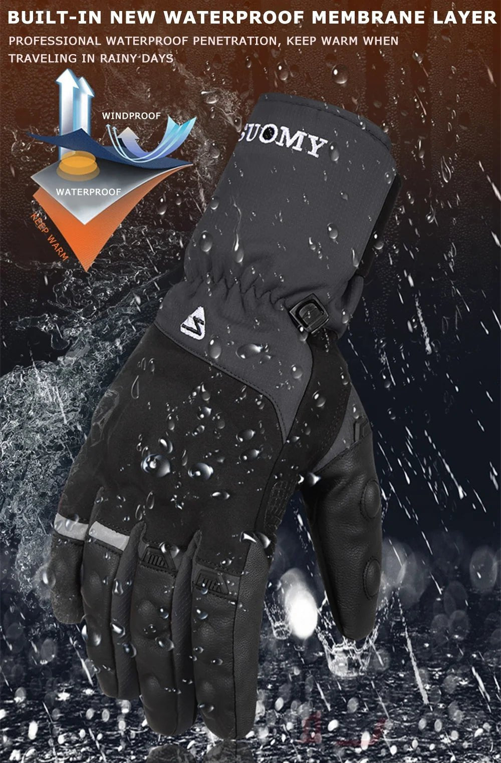 Motorcycle Gloves Windproof Waterproof Guantes Moto Men Motorbike Riding Gloves Touch Screen Moto Motocross Racing Gloves Winter - Cozy & Co. Market