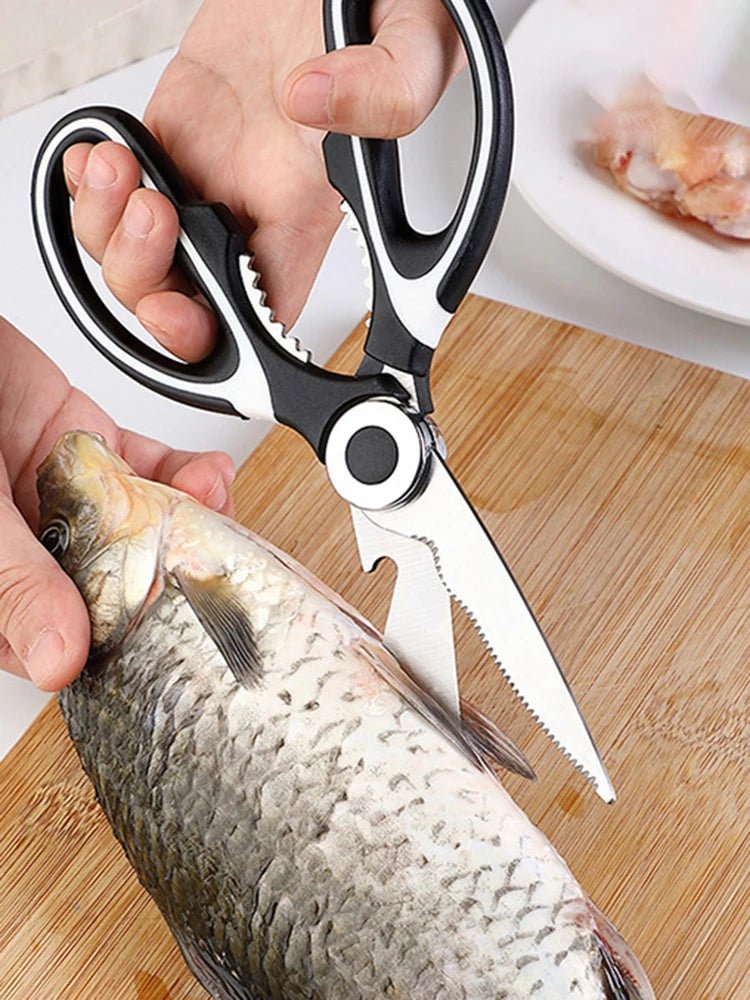 Multifunctional kitchen scissors Household kill fish cut vegetables roast broiler bone scissors Stainless steel scissors - Cozy & Co. Market