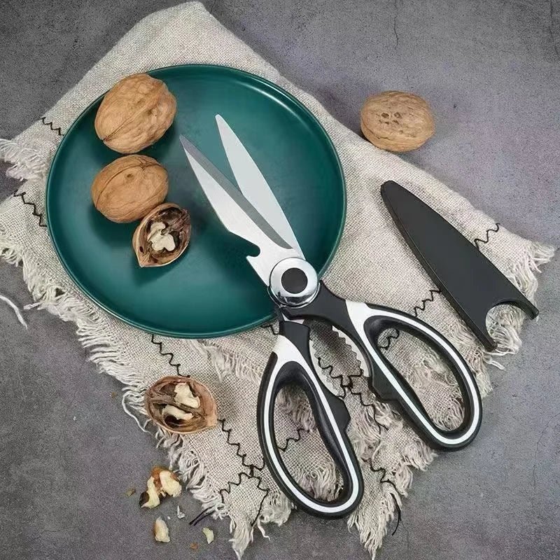 Multifunctional kitchen scissors Household kill fish cut vegetables roast broiler bone scissors Stainless steel scissors - Cozy & Co. Market