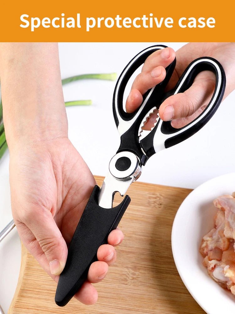 Multifunctional kitchen scissors Household kill fish cut vegetables roast broiler bone scissors Stainless steel scissors - Cozy & Co. Market