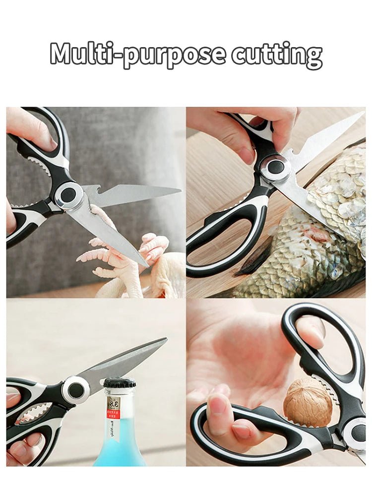 Multifunctional kitchen scissors Household kill fish cut vegetables roast broiler bone scissors Stainless steel scissors - Cozy & Co. Market