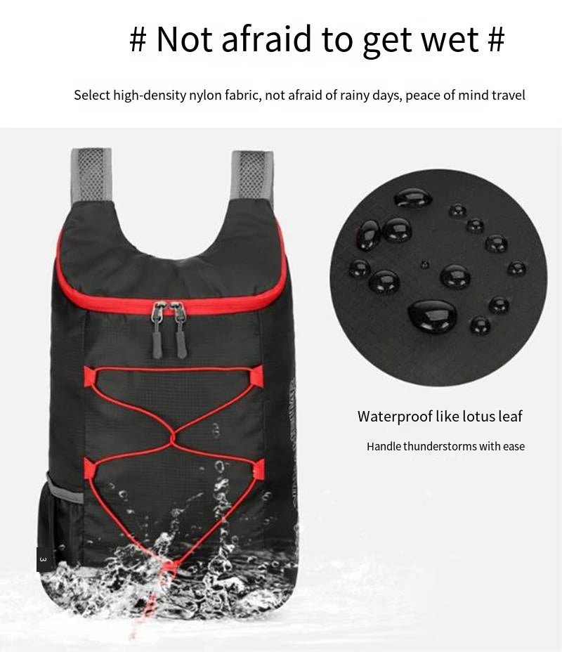 Multifunctional Outdoor Folding Backpack High Density Lightweight Waterproof Nylon Fabric Sports Bag for Camping Hiking Travel - Cozy & Co. Market