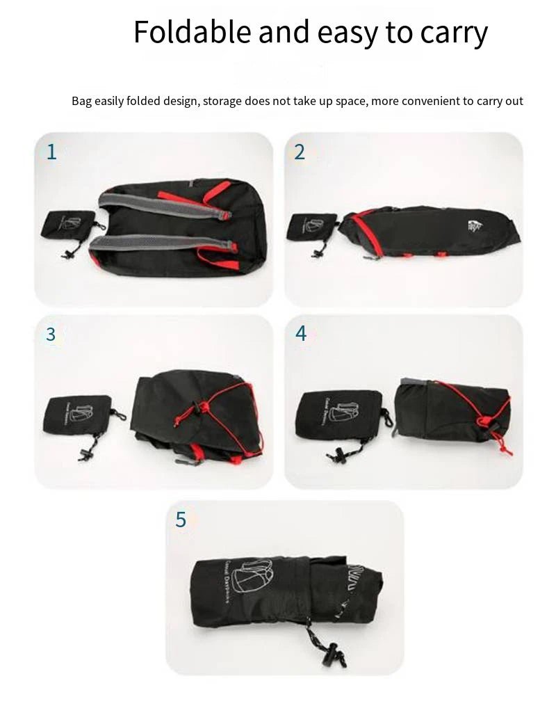 Multifunctional Outdoor Folding Backpack High Density Lightweight Waterproof Nylon Fabric Sports Bag for Camping Hiking Travel - Cozy & Co. Market