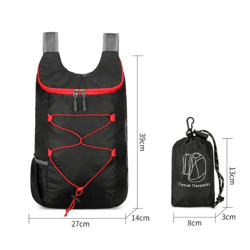 Multifunctional Outdoor Folding Backpack High Density Lightweight Waterproof Nylon Fabric Sports Bag for Camping Hiking Travel - Cozy & Co. Market