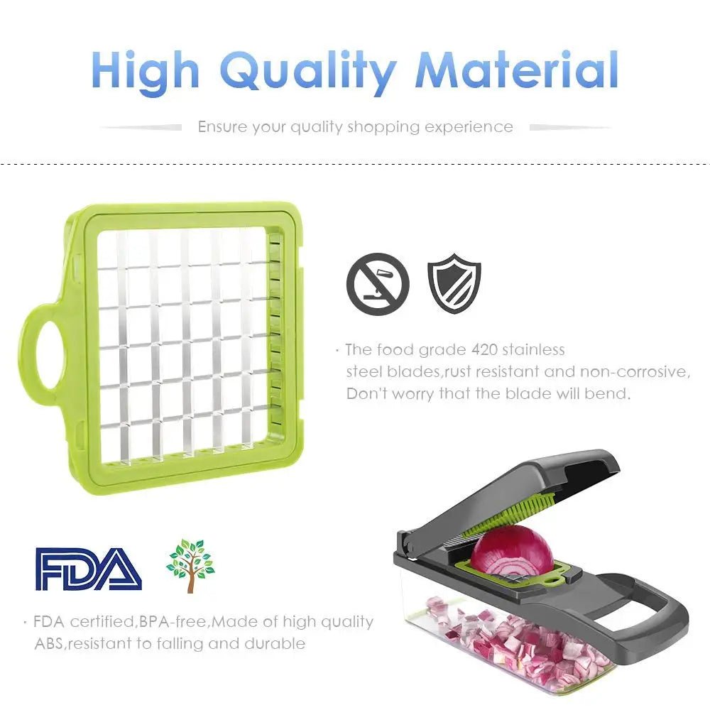 Multifunctional Vegetable Chopper & Grater — Manual Slicer & Shredder - Cozy & Co. Market