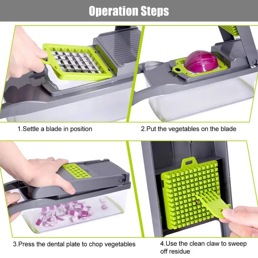 Multifunctional Vegetable Chopper & Grater — Manual Slicer & Shredder - Cozy & Co. Market