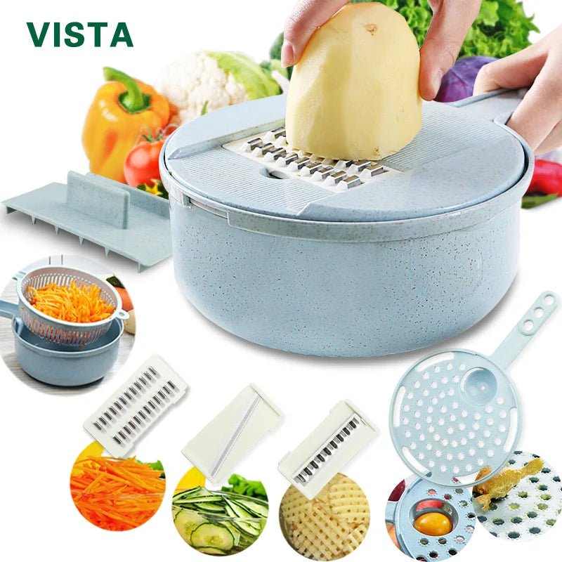 Multifunctional Vegetable Chopper & Grater — Manual Slicer & Shredder - Cozy & Co. Market