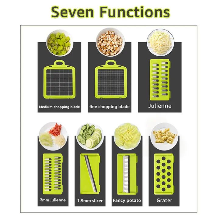 Multifunctional Vegetable Chopper & Grater — Manual Slicer & Shredder - Cozy & Co. Market