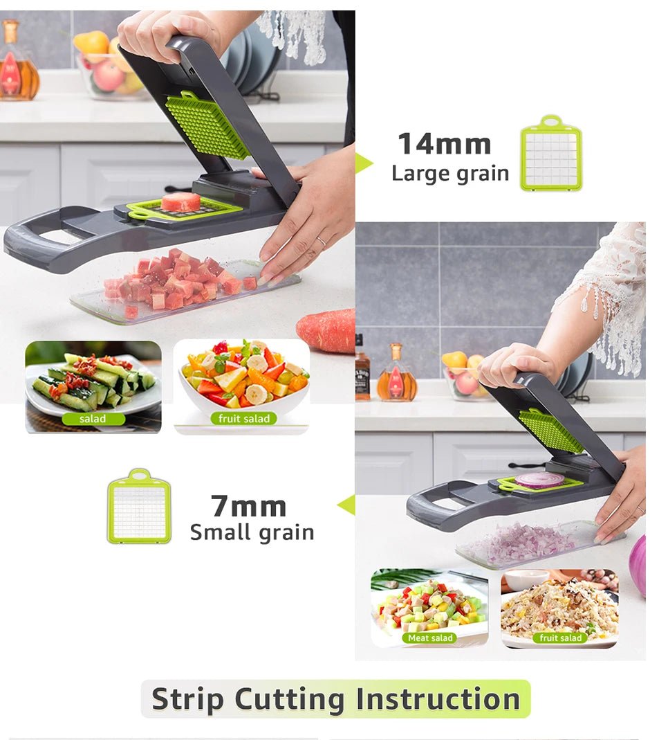 Multifunctional Vegetable Chopper & Grater — Manual Slicer & Shredder - Cozy & Co. Market