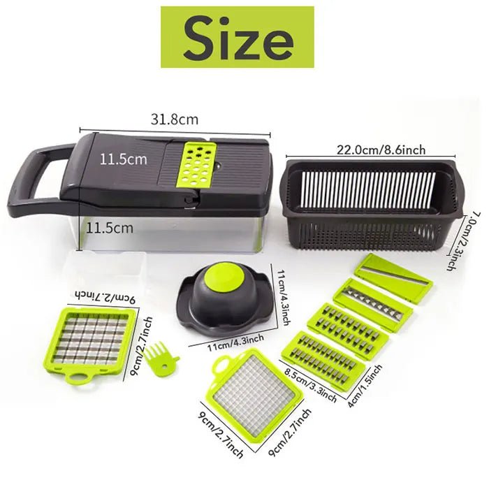 Multifunctional Vegetable Chopper & Grater — Manual Slicer & Shredder - Cozy & Co. Market