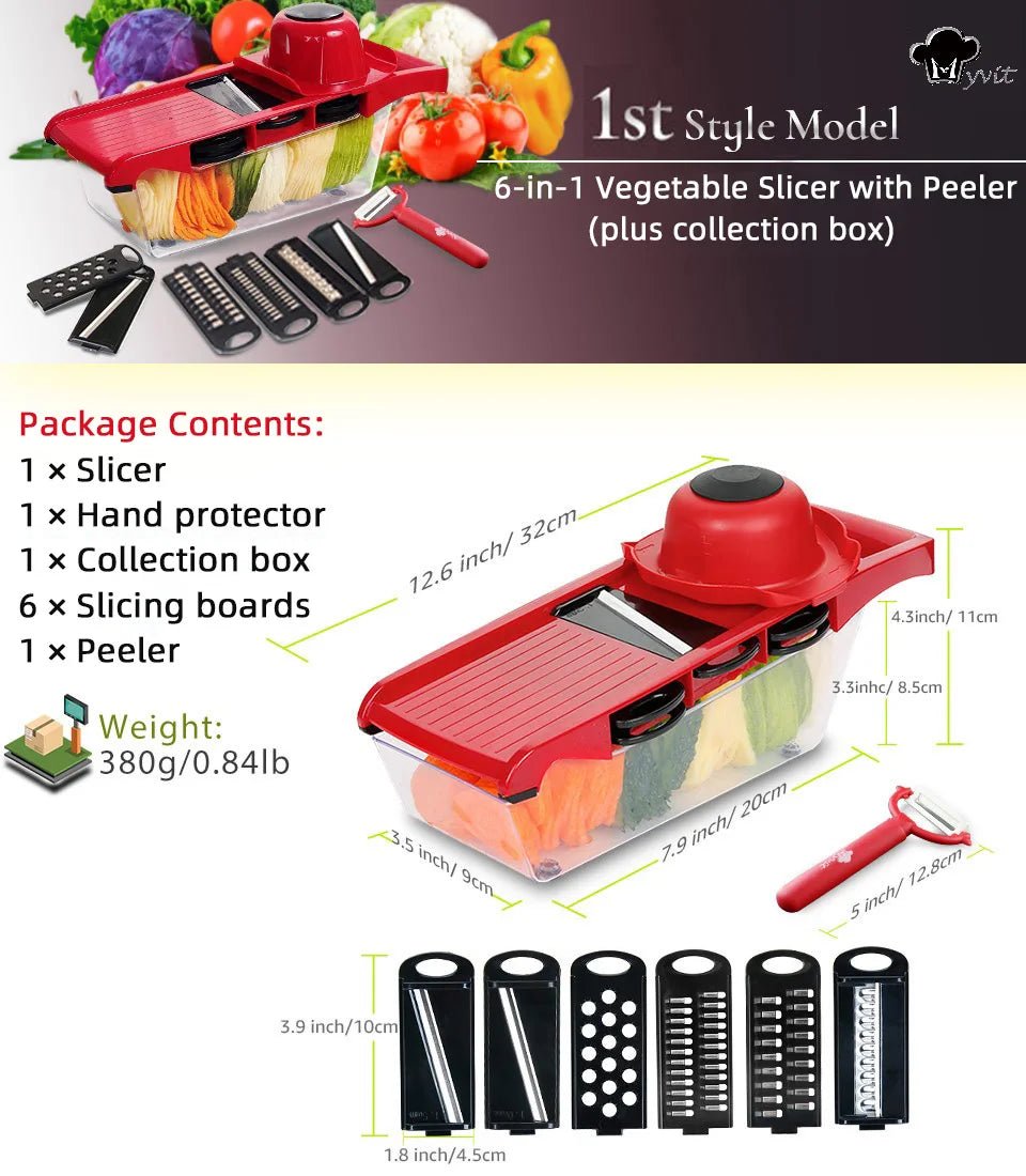 Multifunctional Vegetable Chopper & Grater — Manual Slicer & Shredder - Cozy & Co. Market