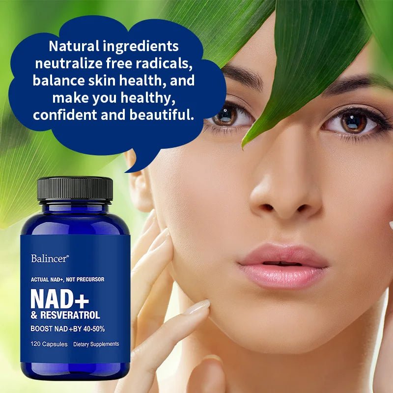 NAD Supplements, Supplements with Resveratrol + Vitamin B3, Nad Plus Boost Supplements - Supports Cellular Health - Cozy & Co. Market