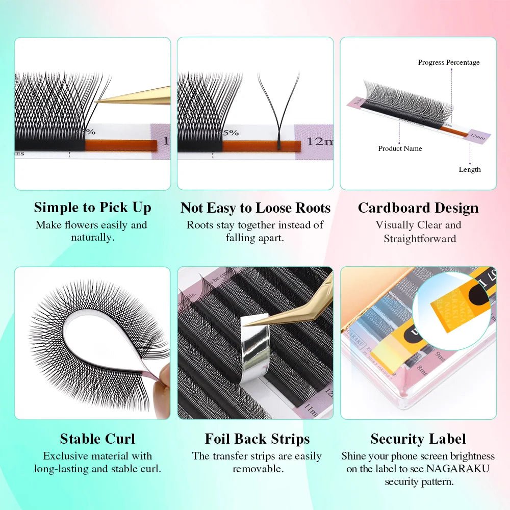 NAGARAKU YY Shape Hand Woven Premium Eyelashes Extension - Cozy & Co. Market