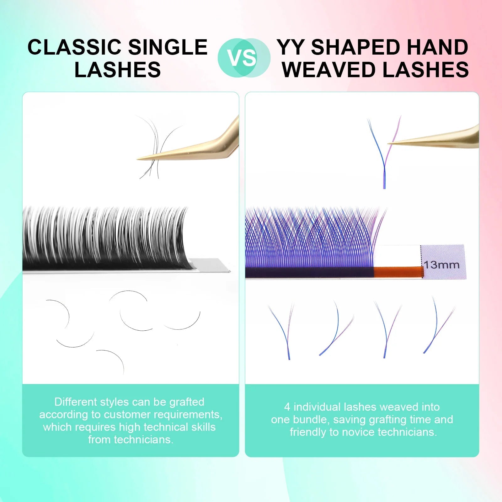 NAGARAKU YY Shape Hand Woven Premium Eyelashes Extension - Cozy & Co. Market