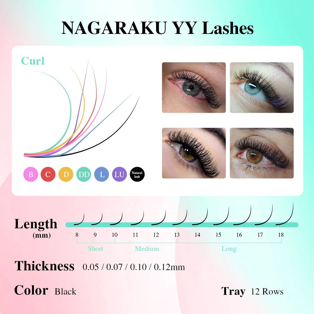 NAGARAKU YY Shape Hand Woven Premium Eyelashes Extension - Cozy & Co. Market
