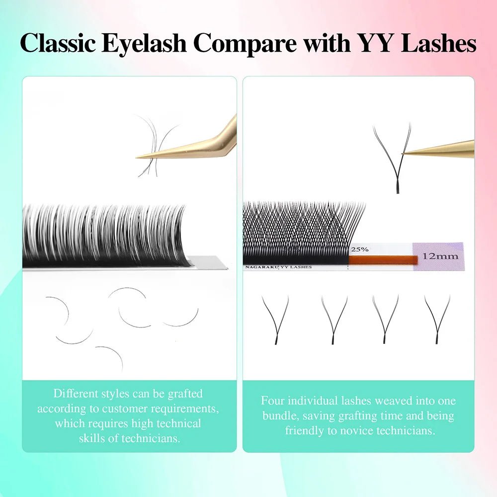 NAGARAKU YY Shape Hand Woven Premium Eyelashes Extension - Cozy & Co. Market