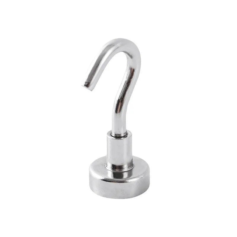 Neodymium Magnetic Hooks 5KG - 360° Rotating No Drill Hangers for Fridge/Doors, 4PCs Heavy Duty Kitchen Organizer (Black/White) - Cozy & Co. Market