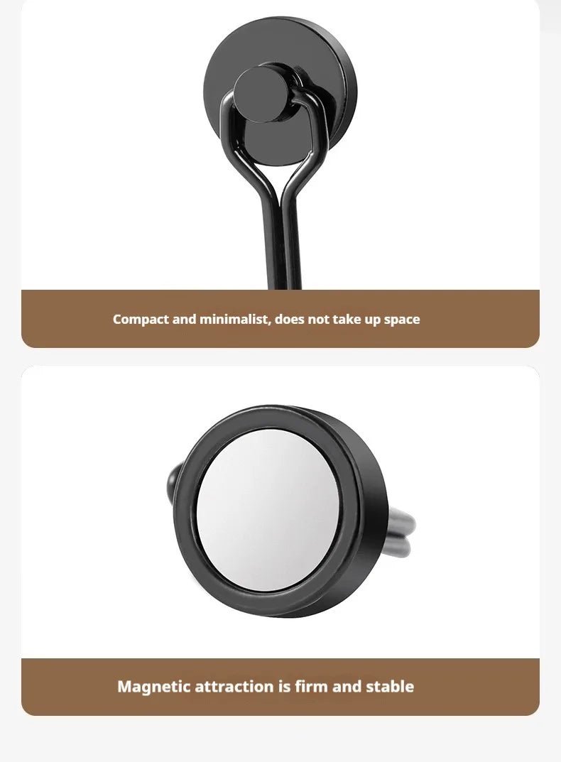 Neodymium Magnetic Hooks 5KG - 360° Rotating No Drill Hangers for Fridge/Doors, 4PCs Heavy Duty Kitchen Organizer (Black/White) - Cozy & Co. Market