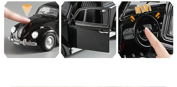 New 1:18 Classic Car Beetle 1955 Alloy Car Model Sound and Light Pull Back Children's Toy Collectibles Birthday gift - Cozy & Co. Market