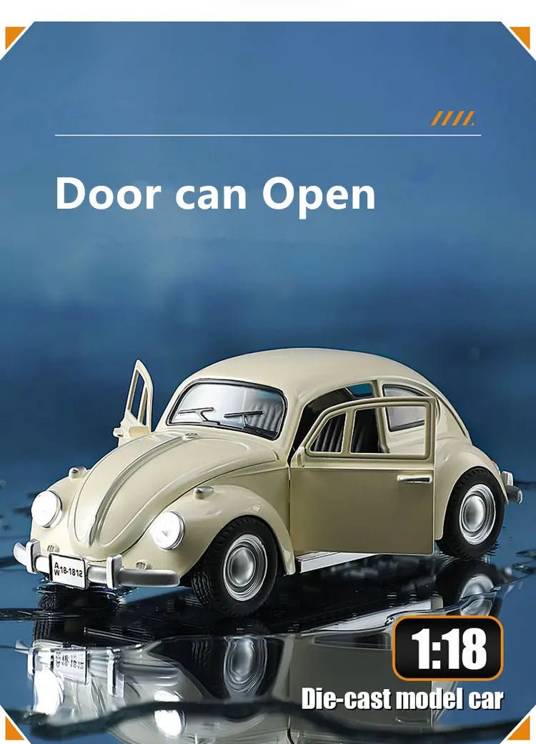 New 1:18 Classic Car Beetle 1955 Alloy Car Model Sound and Light Pull Back Children's Toy Collectibles Birthday gift - Cozy & Co. Market