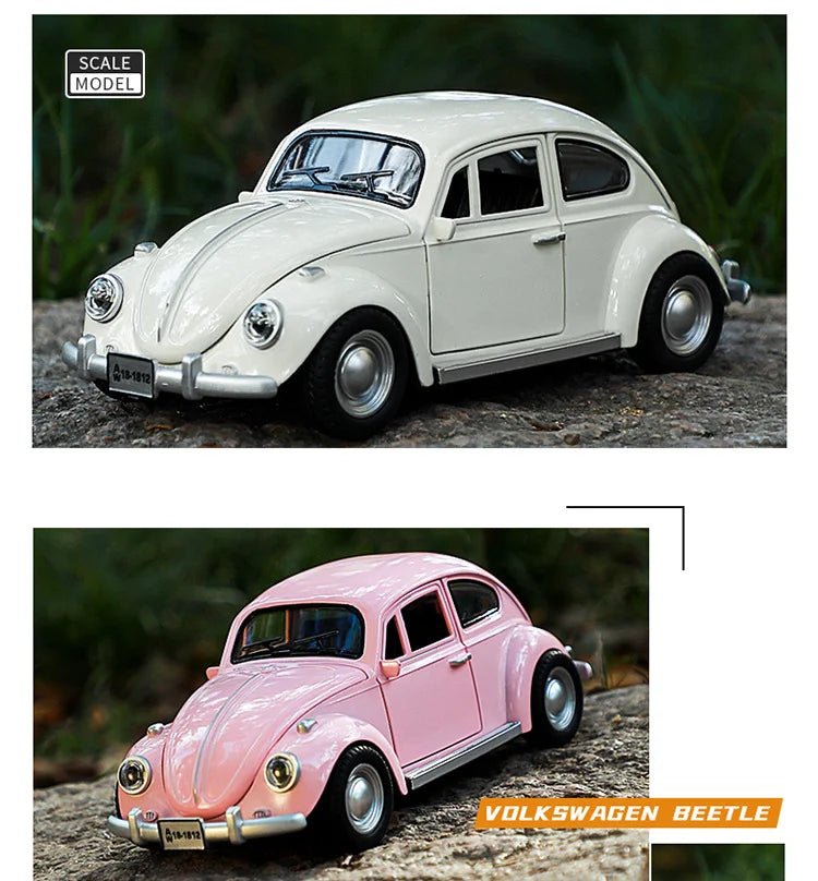 New 1:18 Classic Car Beetle 1955 Alloy Car Model Sound and Light Pull Back Children's Toy Collectibles Birthday gift - Cozy & Co. Market