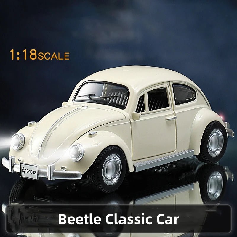 New 1:18 Classic Car Beetle 1955 Alloy Car Model Sound and Light Pull Back Children's Toy Collectibles Birthday gift - Cozy & Co. Market