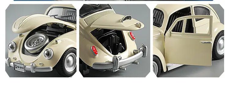 New 1:18 Classic Car Beetle 1955 Alloy Car Model Sound and Light Pull Back Children's Toy Collectibles Birthday gift - Cozy & Co. Market