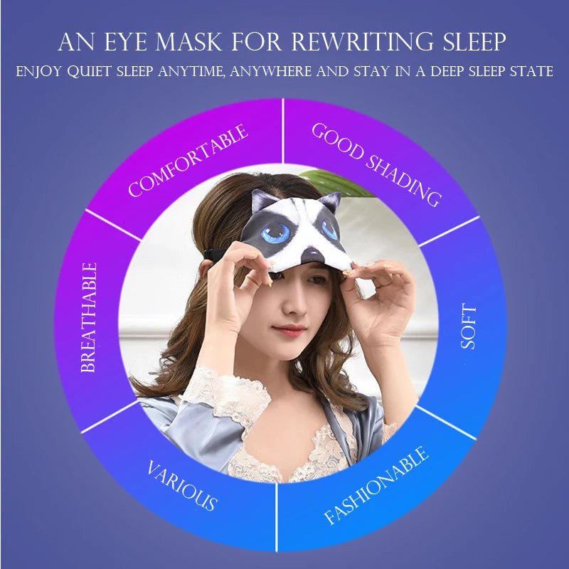 New Anime Sleep Mask Cotton Sleeping Eye Mask Cute Kids Cartoon Eye Cover Blindfolds Travel Home Eyes Relax Masks Eyepatch - Cozy & Co. Market