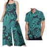 New Arrivals 2023 Luxury Design Match Clothes for Couple Polynesian Tapa Tribal Plus Size Fashion Custom Set of Couples 1 MOQ - Cozy & Co. Market