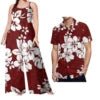 New Arrivals 2023 Luxury Design Match Clothes for Couple Polynesian Tapa Tribal Plus Size Fashion Custom Set of Couples 1 MOQ - Cozy & Co. Market